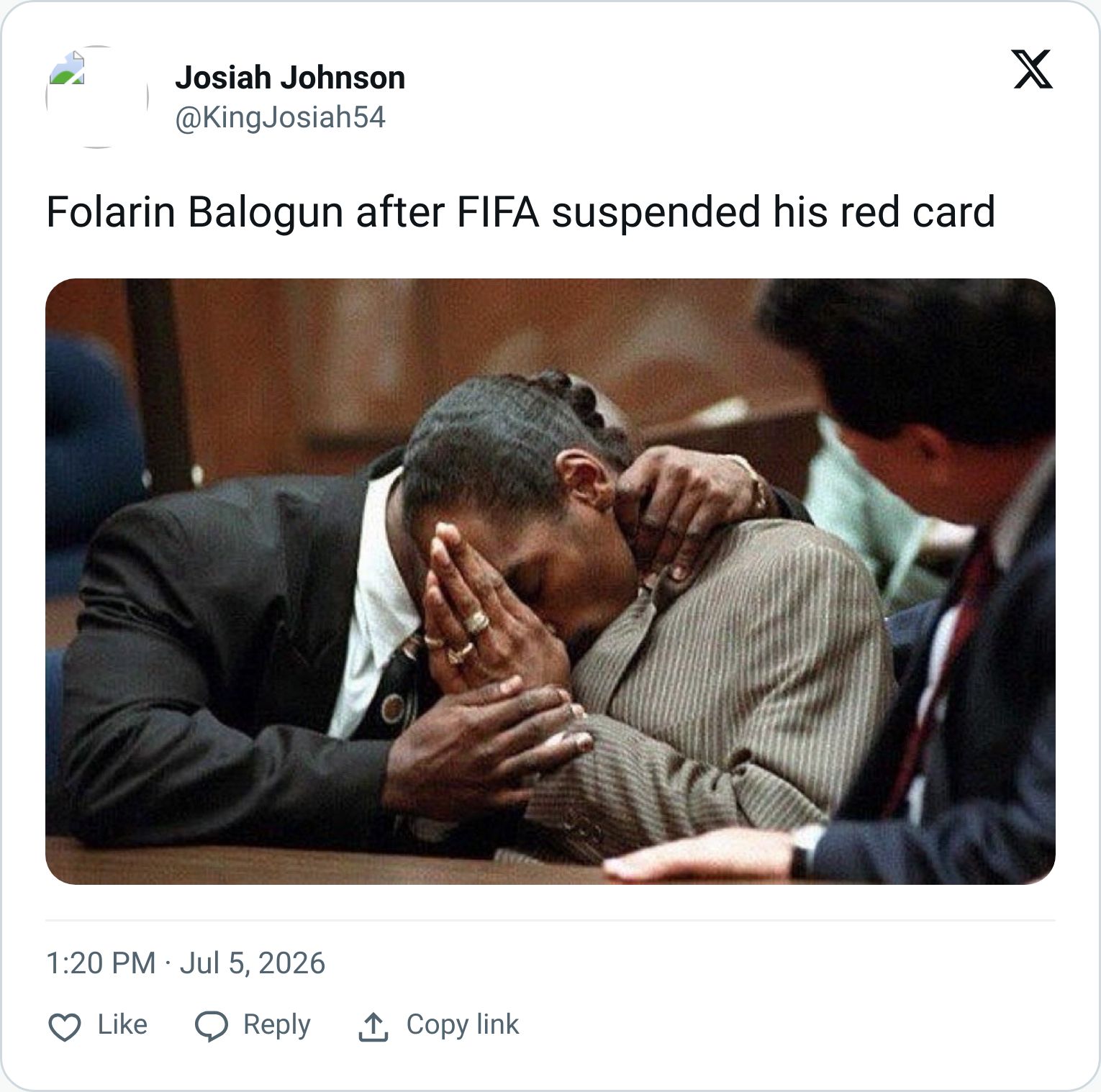 Tweet screenshot