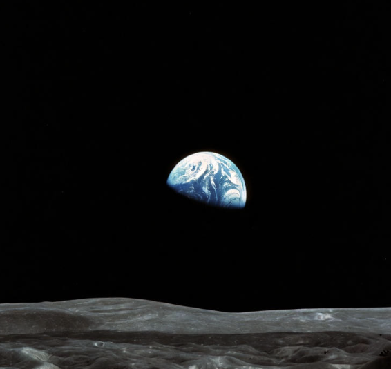 Apollo 8 Earthrise photograph from lunar orbit