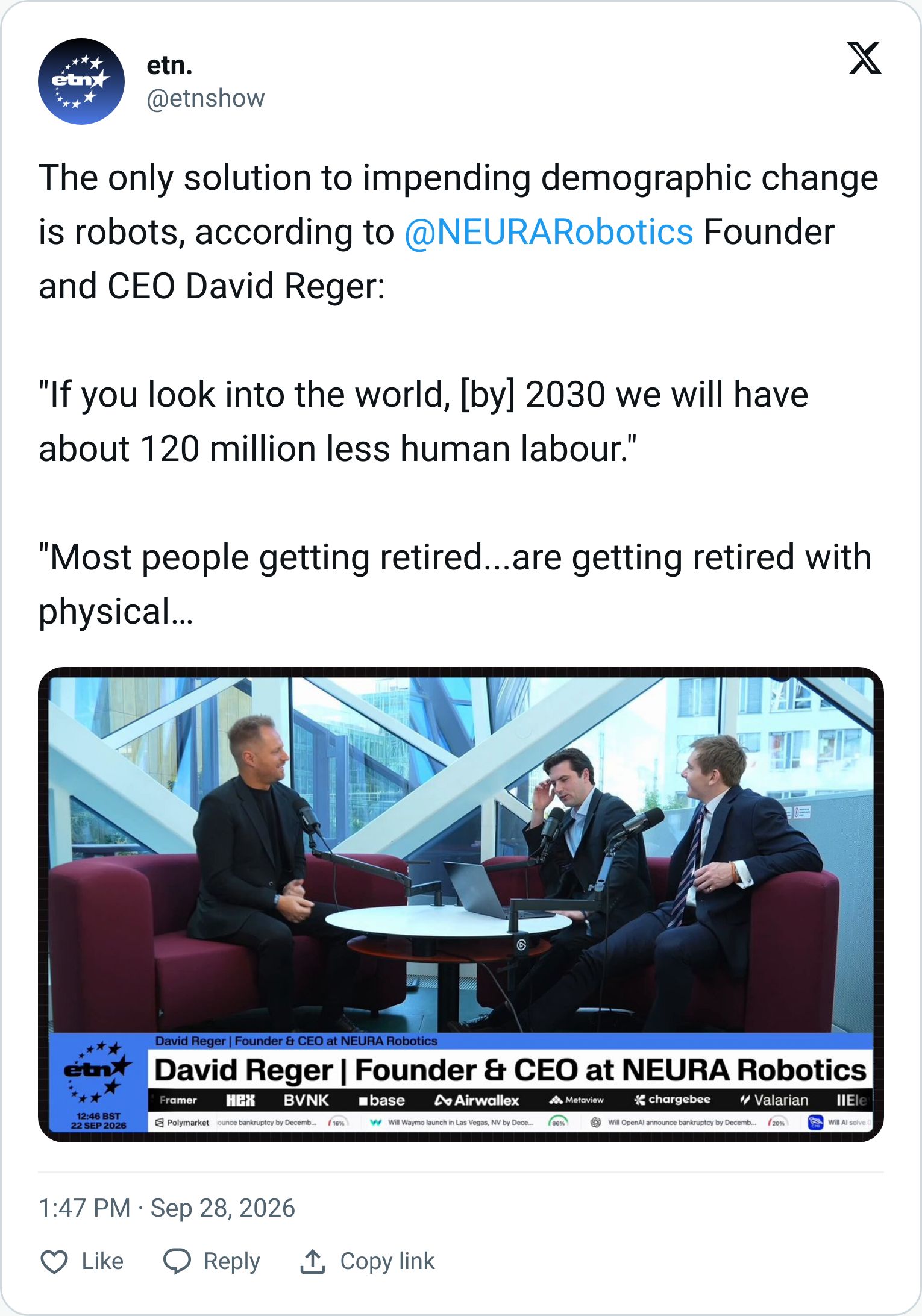 Tweet screenshot