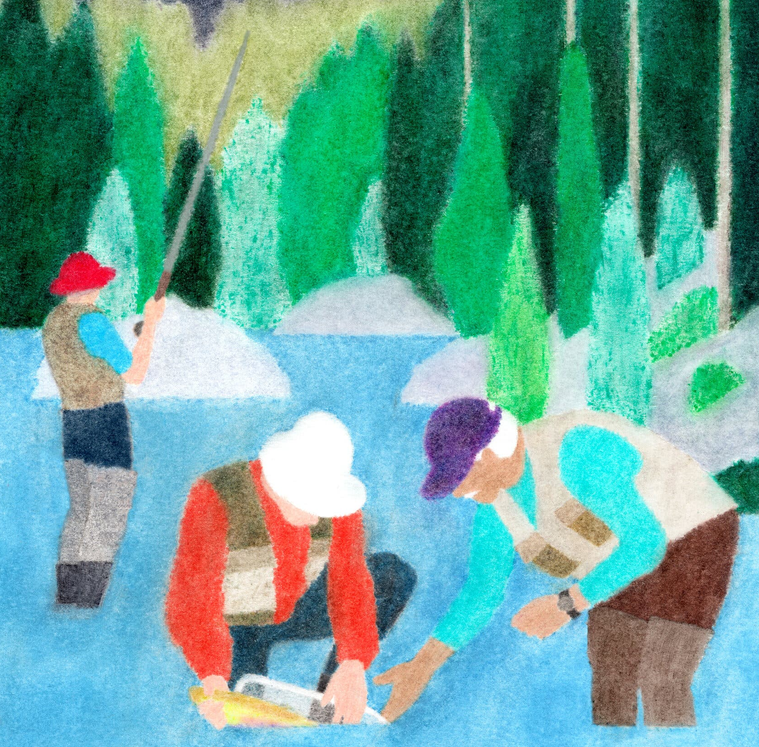 Fly fishing with cancer patients in Montana