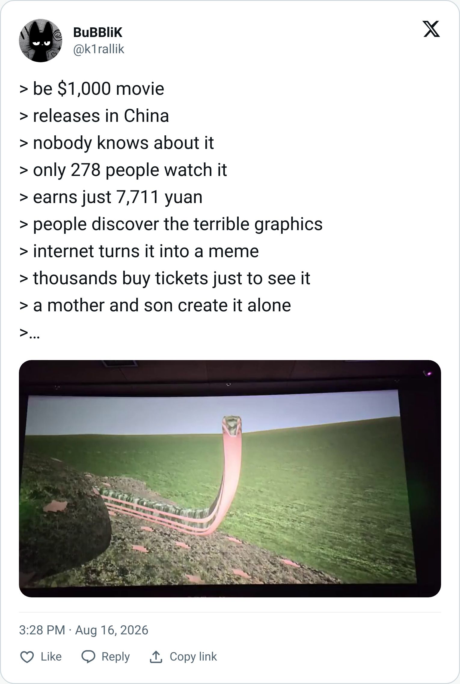 Tweet screenshot