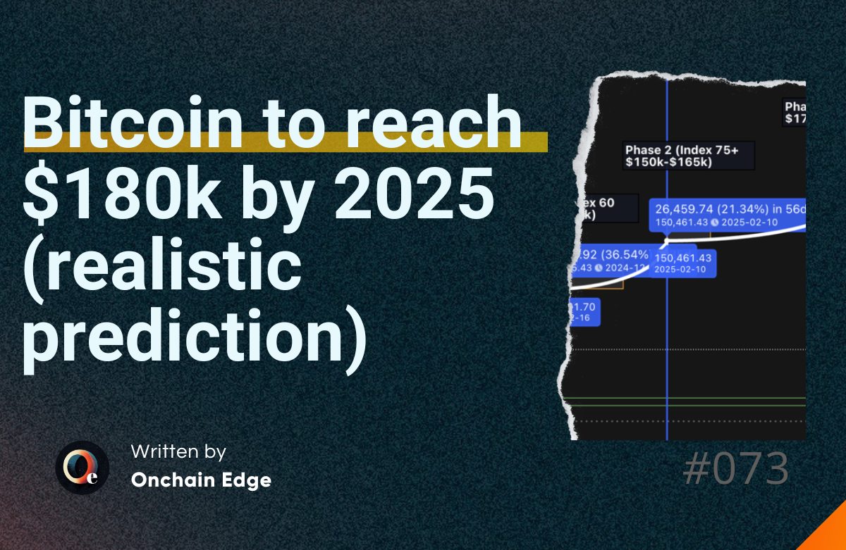 073 - Bitcoin to reach $180k by 2025 (realistic prediction)
