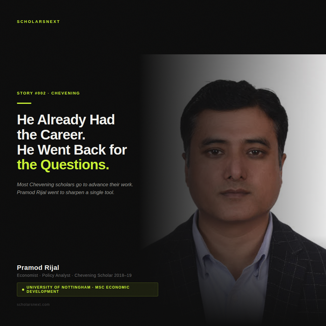 Pramod Already Had the Career. He Went Back for the Questions.