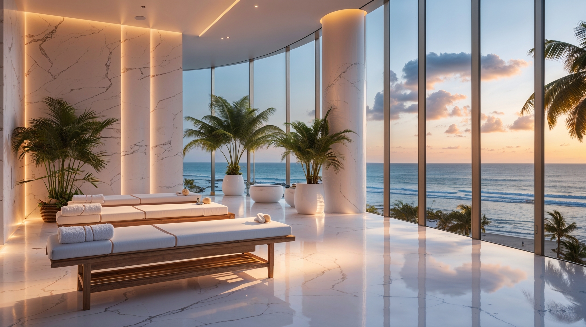 Luxury spa wellness scene