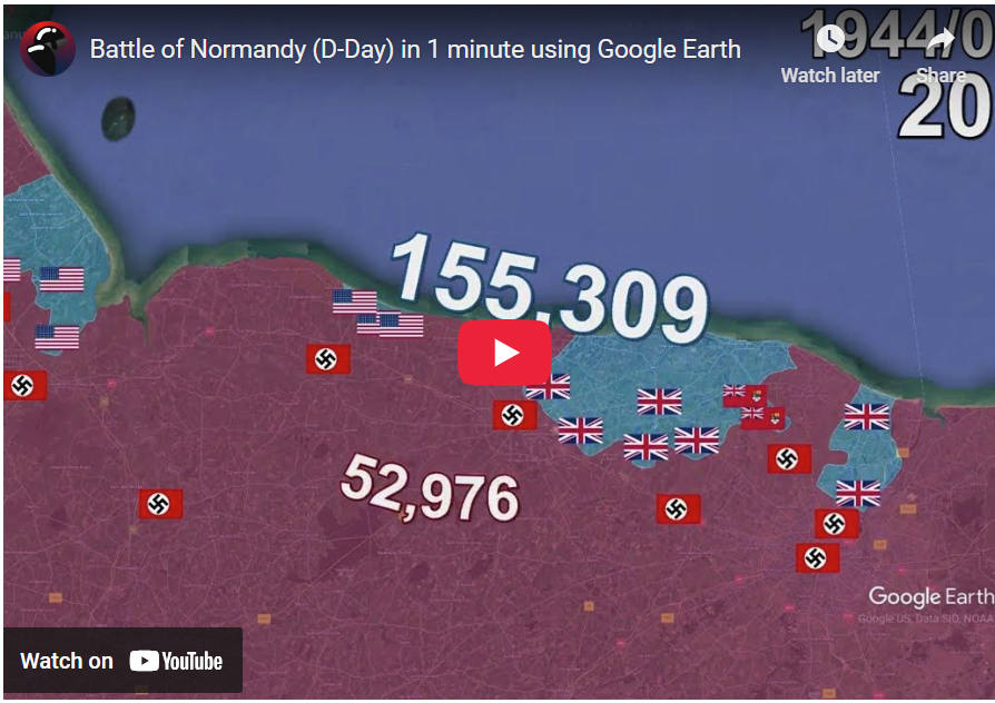 13 Weekend Video Maps: D-Day, Blockbuster & 24H Flights