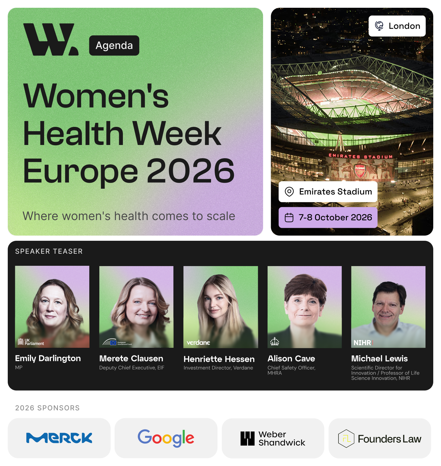 Women's Health Week Europe 2026 agenda announcement