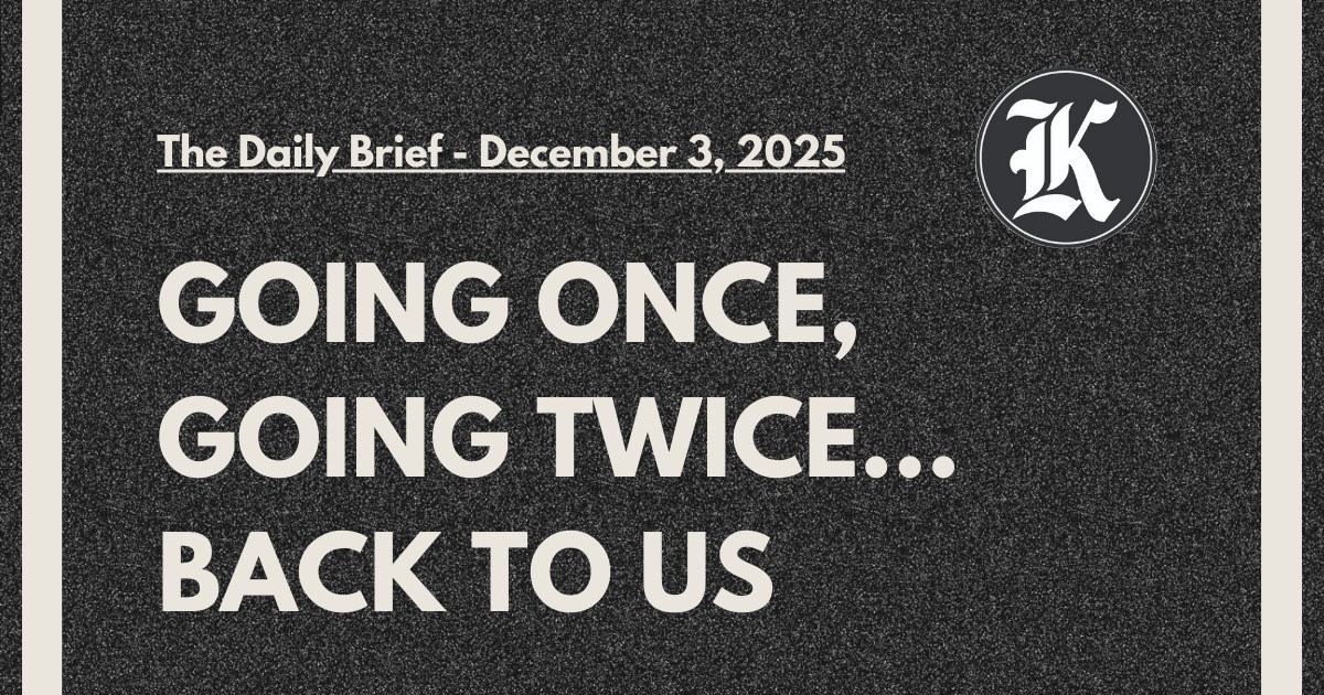 Going Once, Going Twice...Back to Us