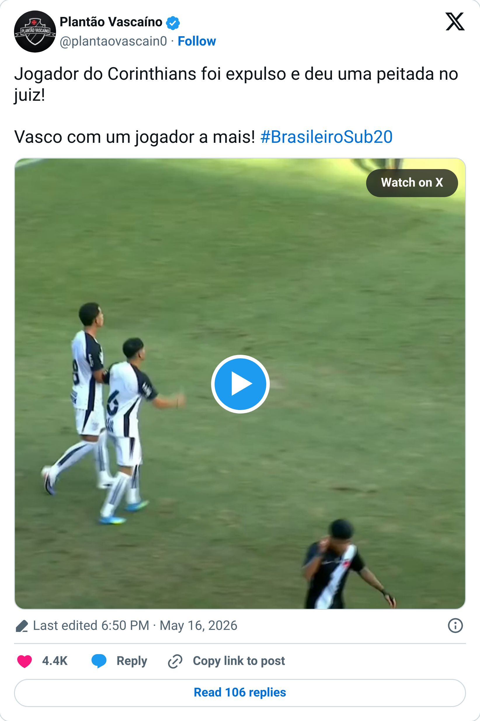 Tweet screenshot