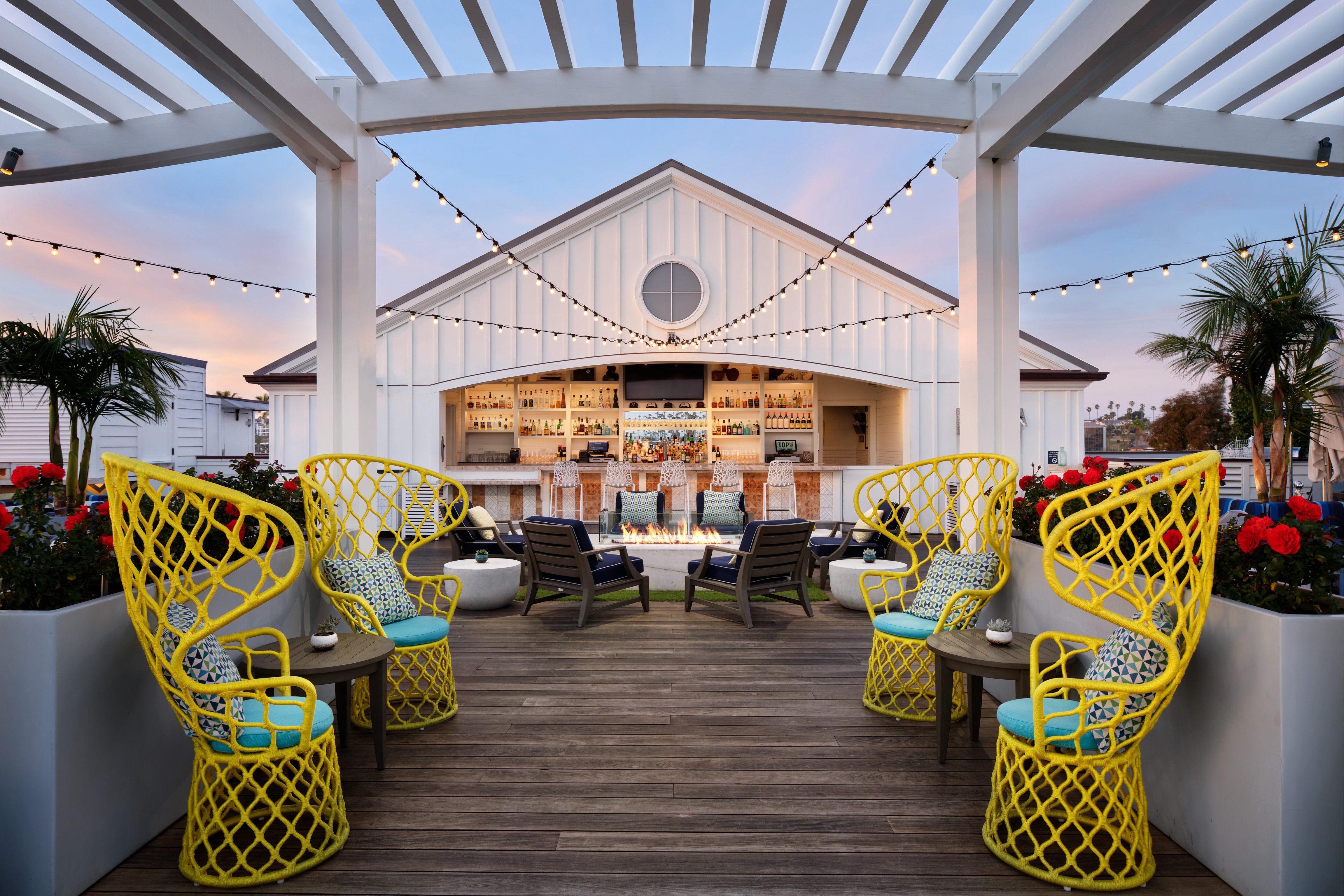Topside rooftop bar at Lido House