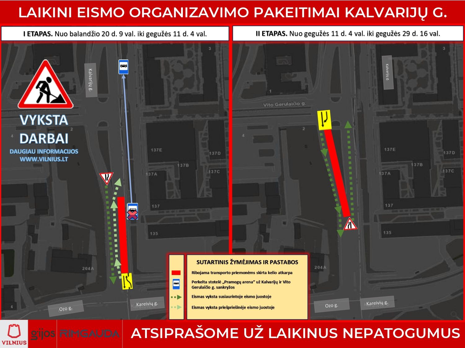 Kalvarijų gatvės eismo ribojimai