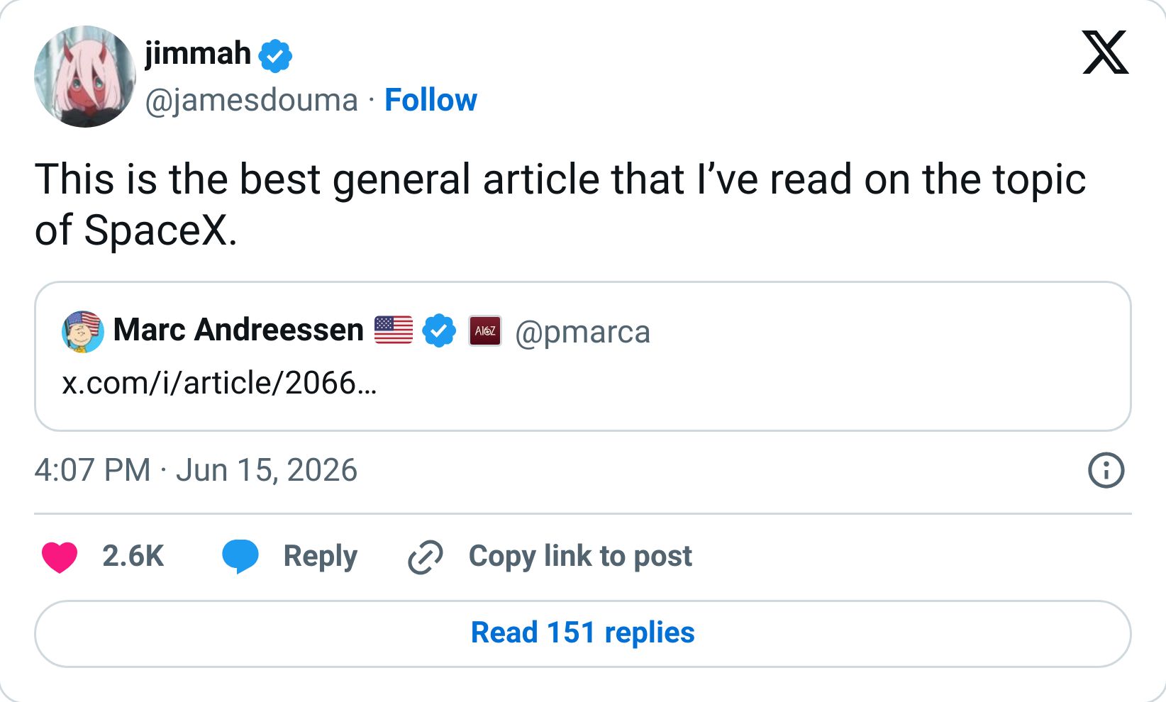 Tweet screenshot