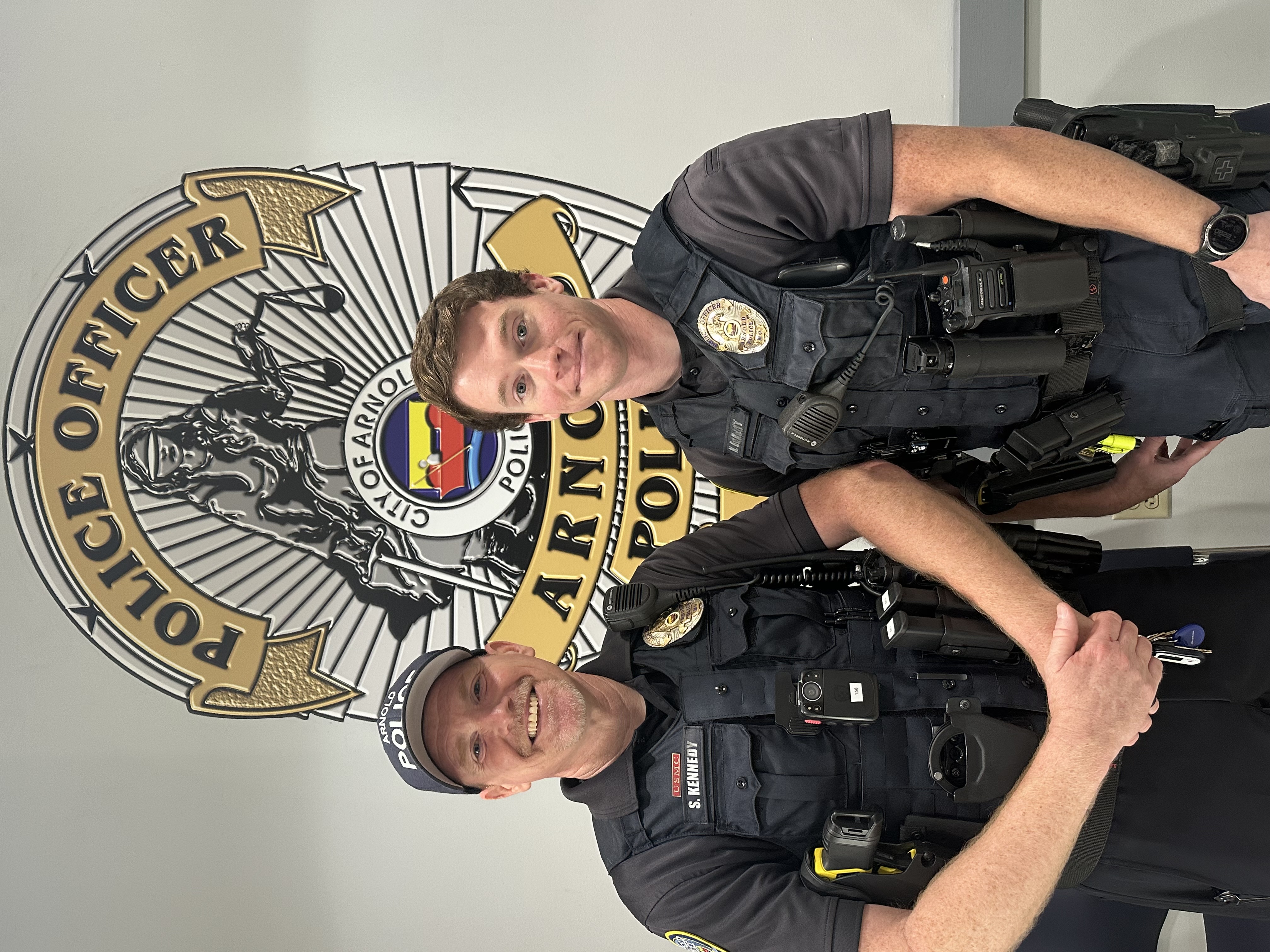 Arnold Police Department Officers Nathaniel Brandt and Sean Kennedy