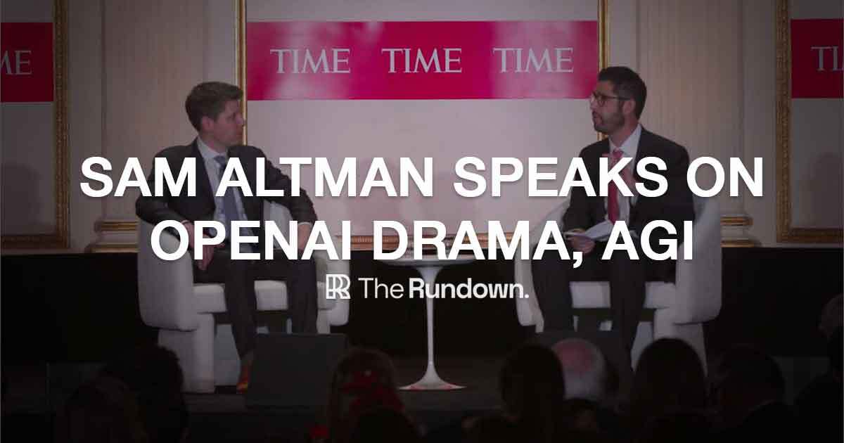 Sam Altman speaks on AGI & OpenAI drama
