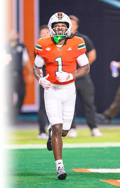 Miami wide receiver on the field