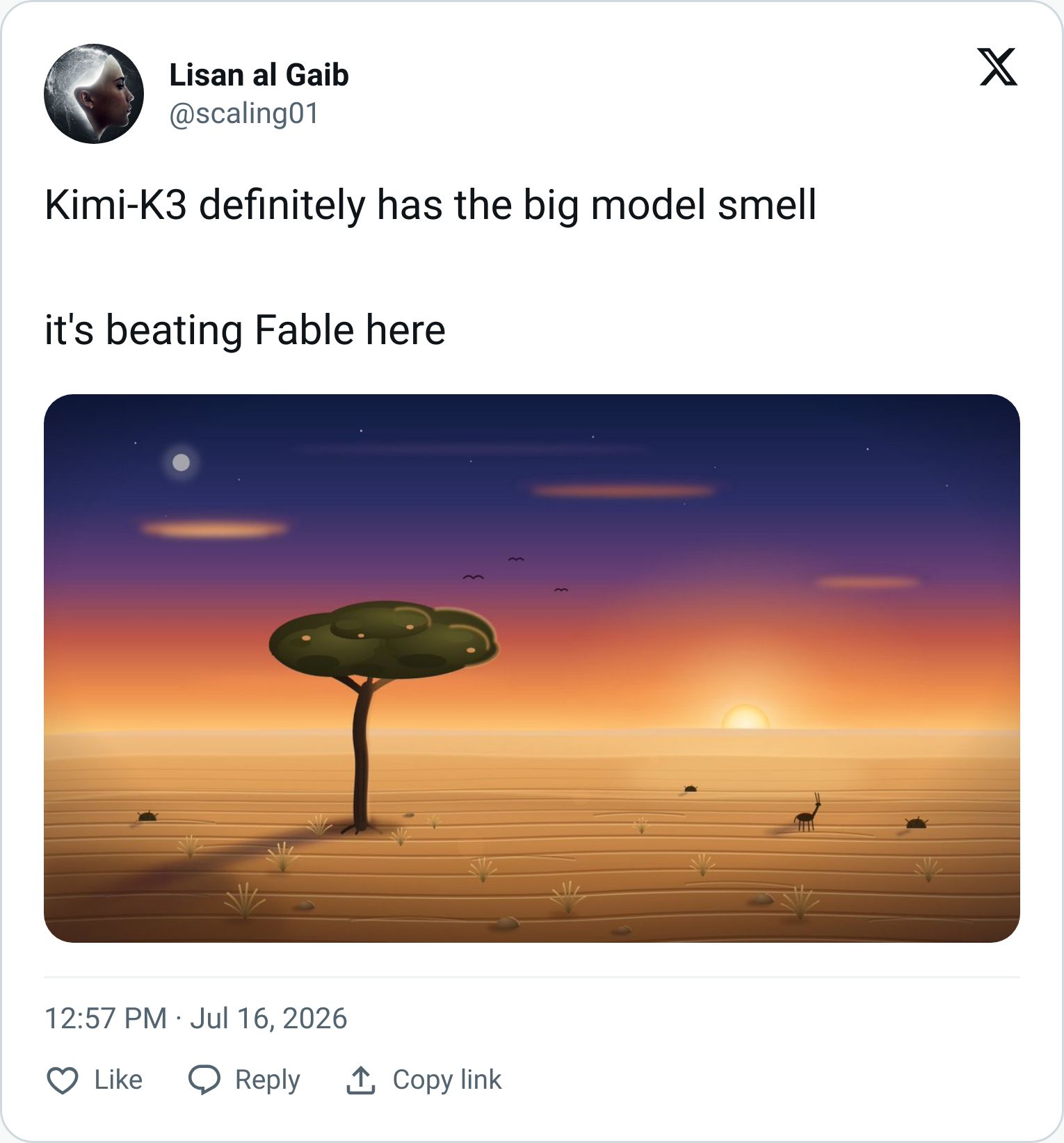 SVG comparison between Kimi K3 and other models