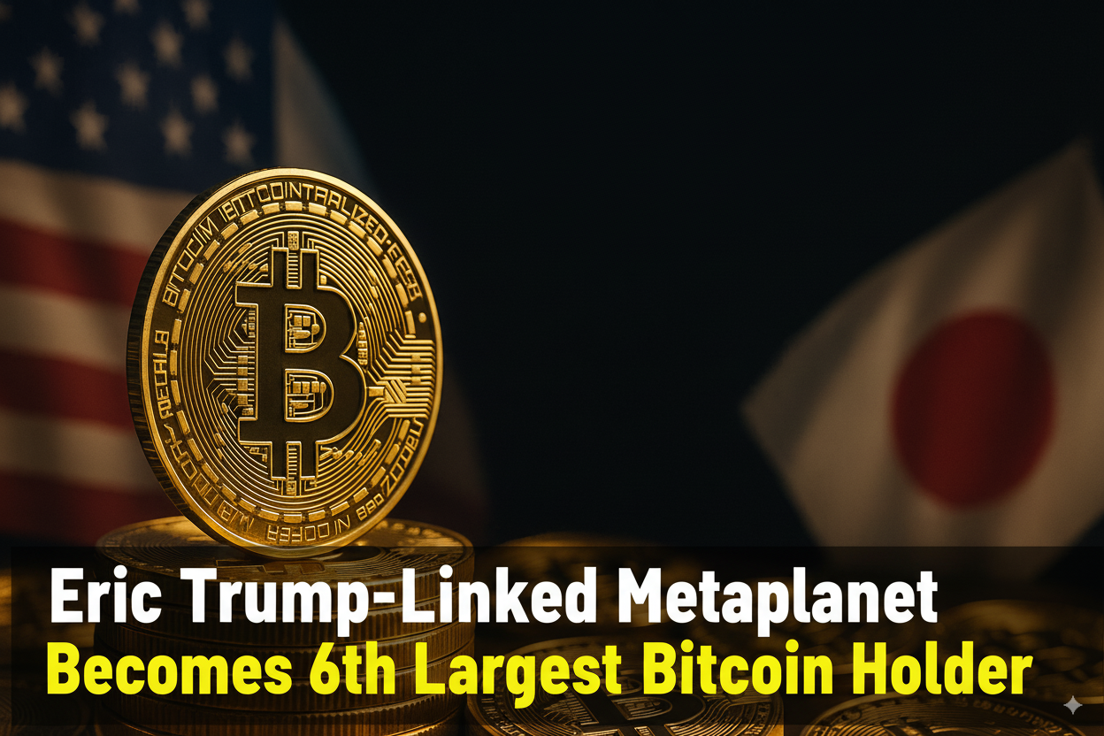 Eric Trump-Linked Metaplanet Becomes 6th Largest Bitcoin Holder