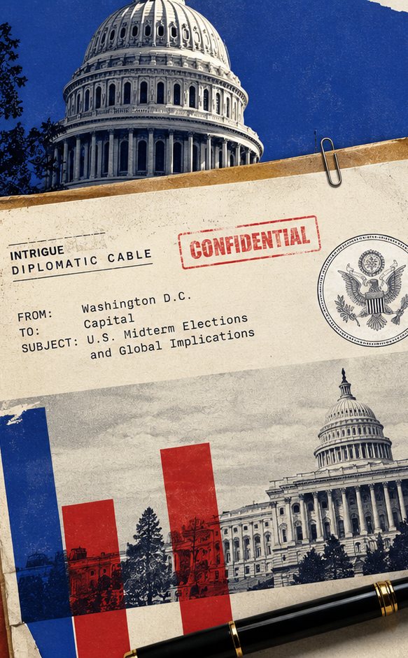 Illustrated diplomatic cable from Washington, D.C., about the US midterms