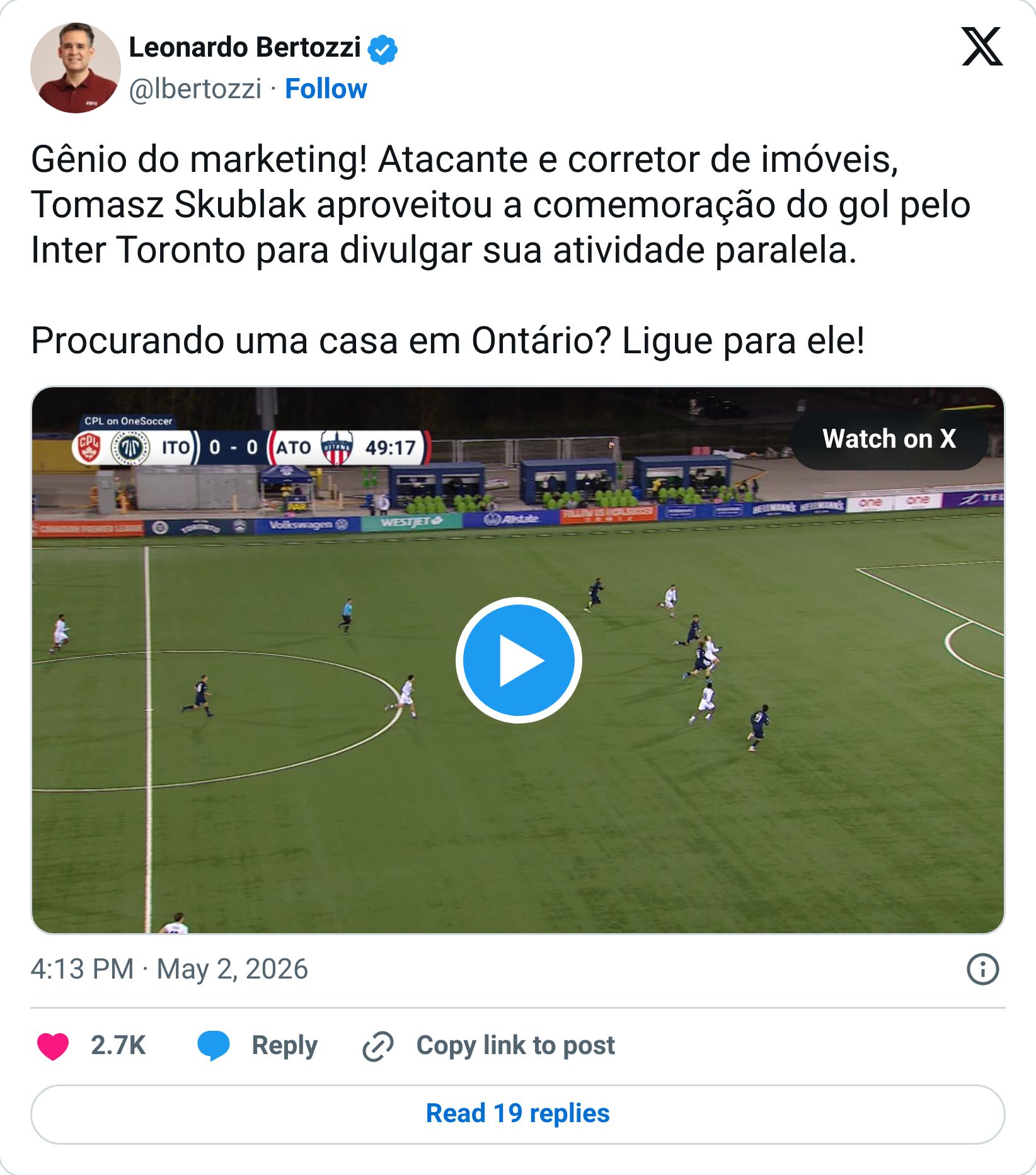 Tweet screenshot