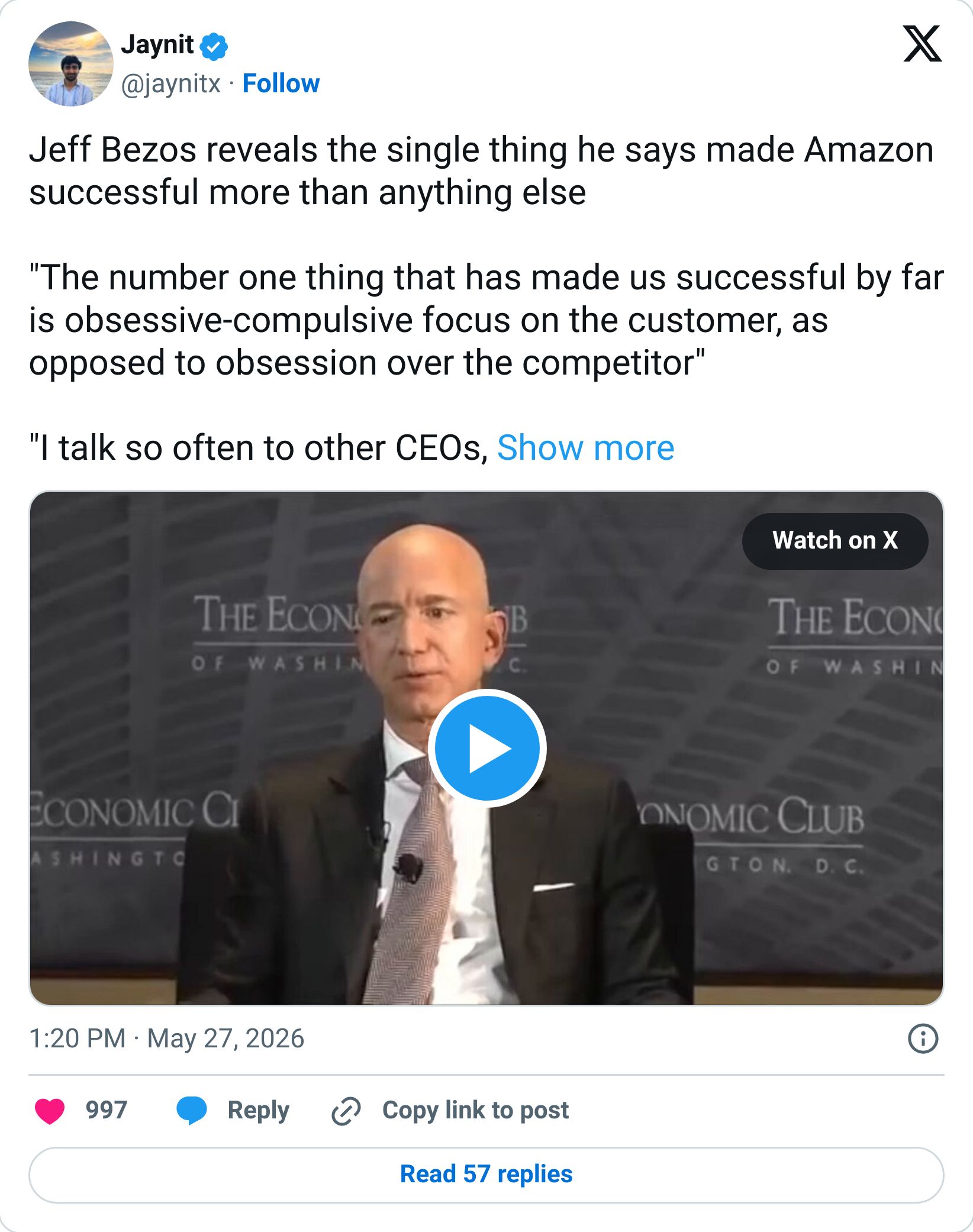 Tweet screenshot