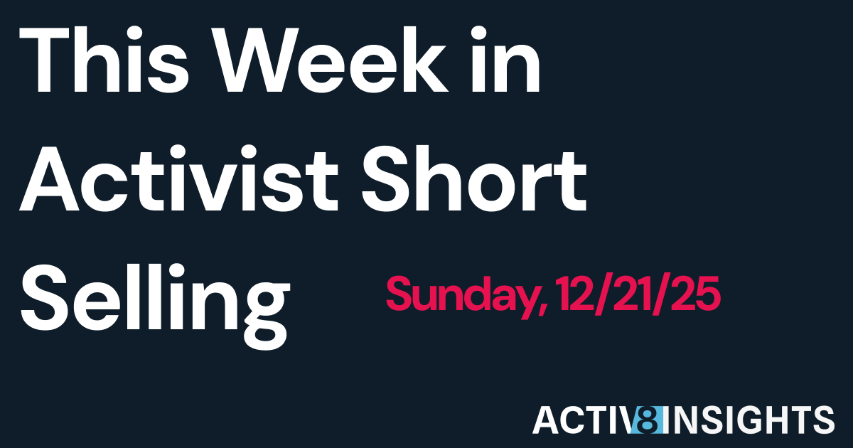 Weekly Wrap Up: Sunday 12/21/25