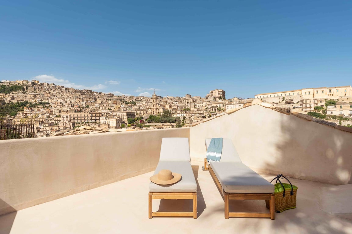 Casa Talia terrace overlooking Modica
