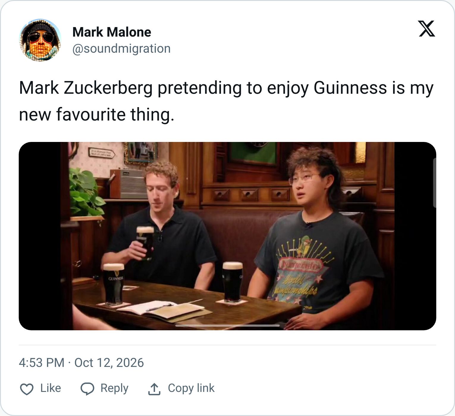 Tweet screenshot