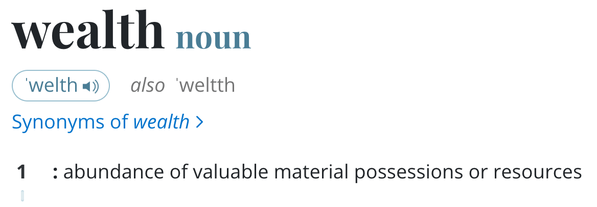 What is Wealth?