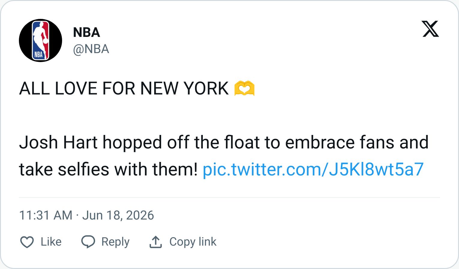 Tweet screenshot