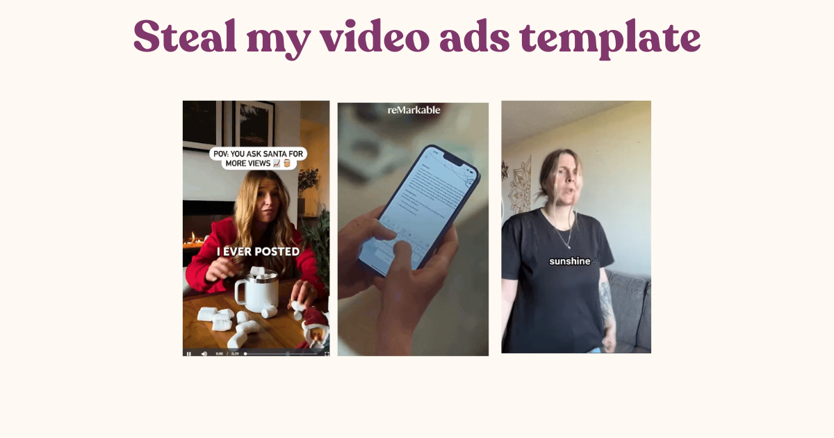 Video Ad Draft Steal my video ads templates