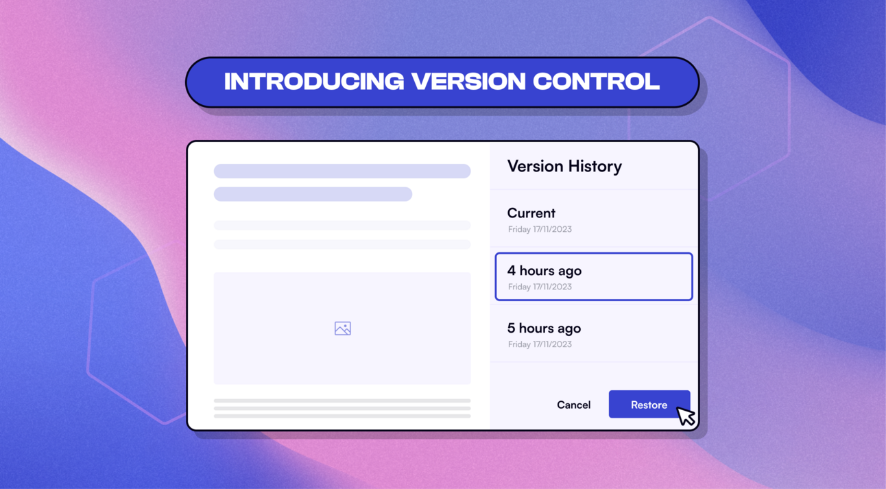 Version Control Ui Examples 📍 Version Control is here