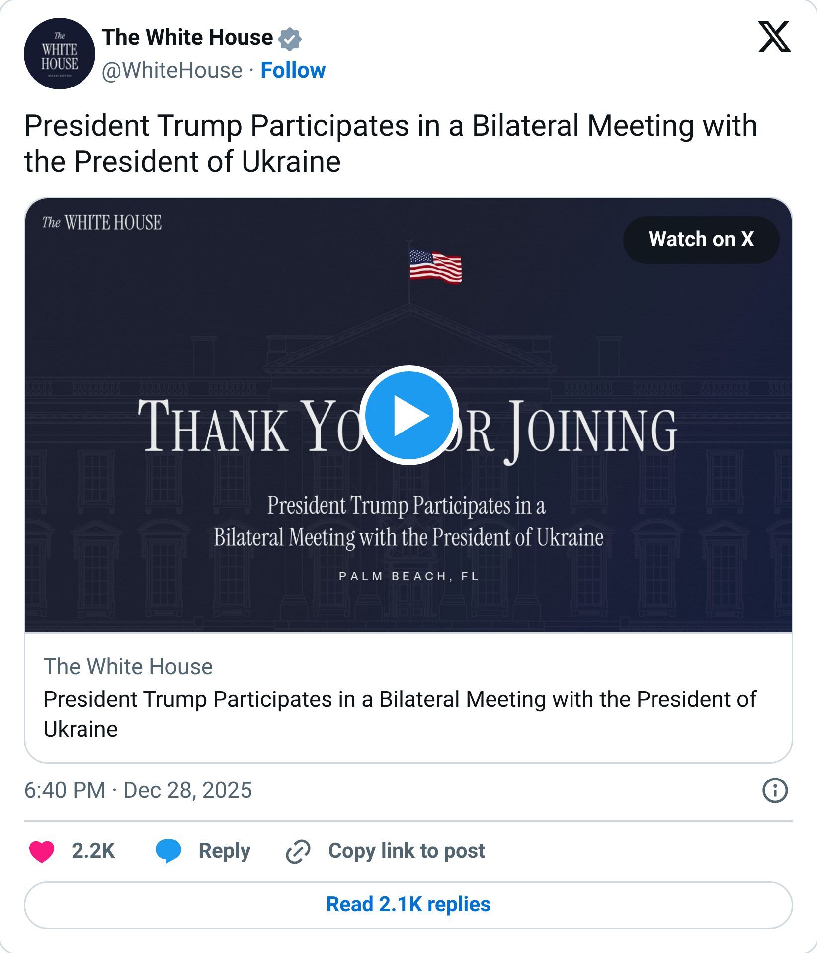 Tweet screenshot