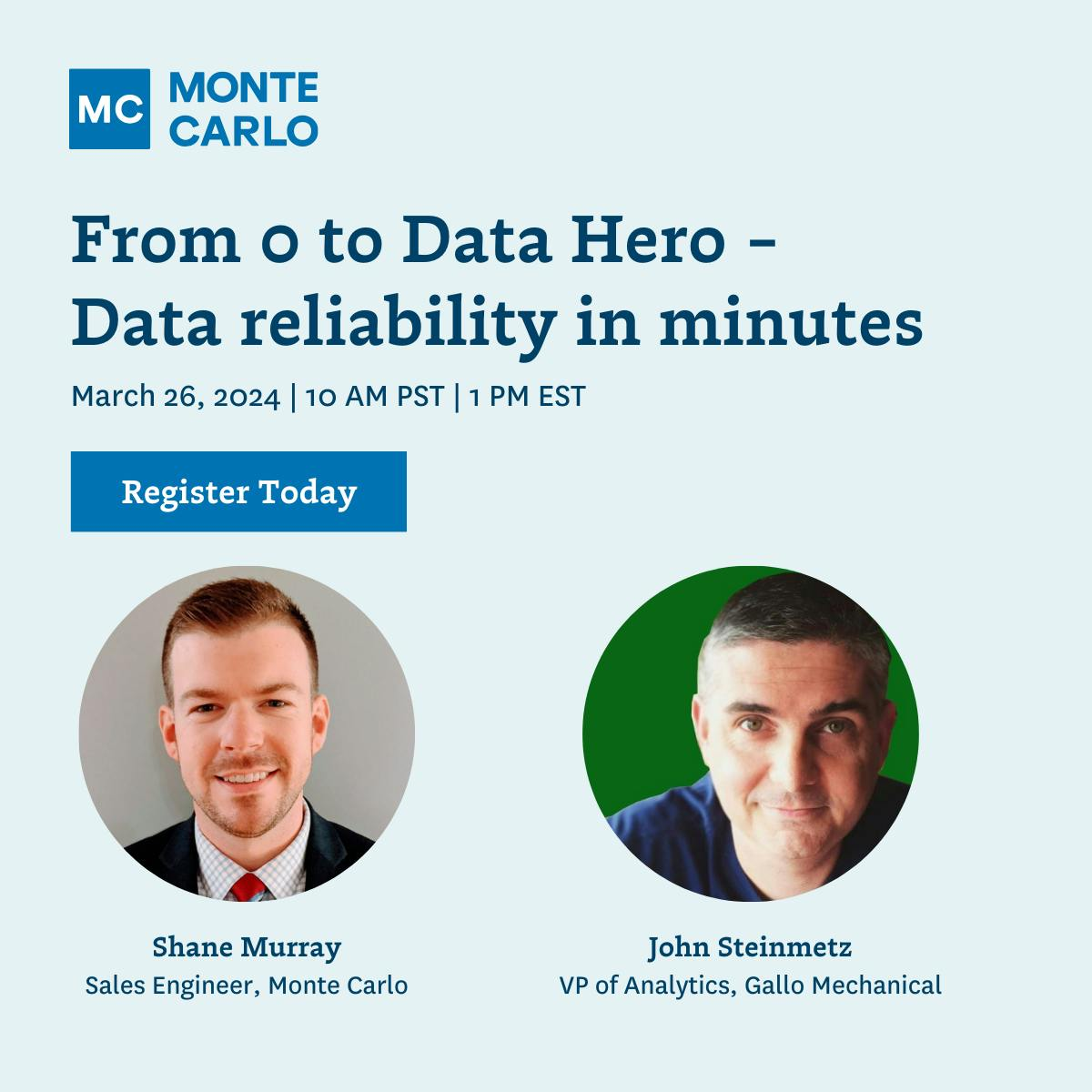 From 0 to Data Hero - Data Reliability in Minutes
