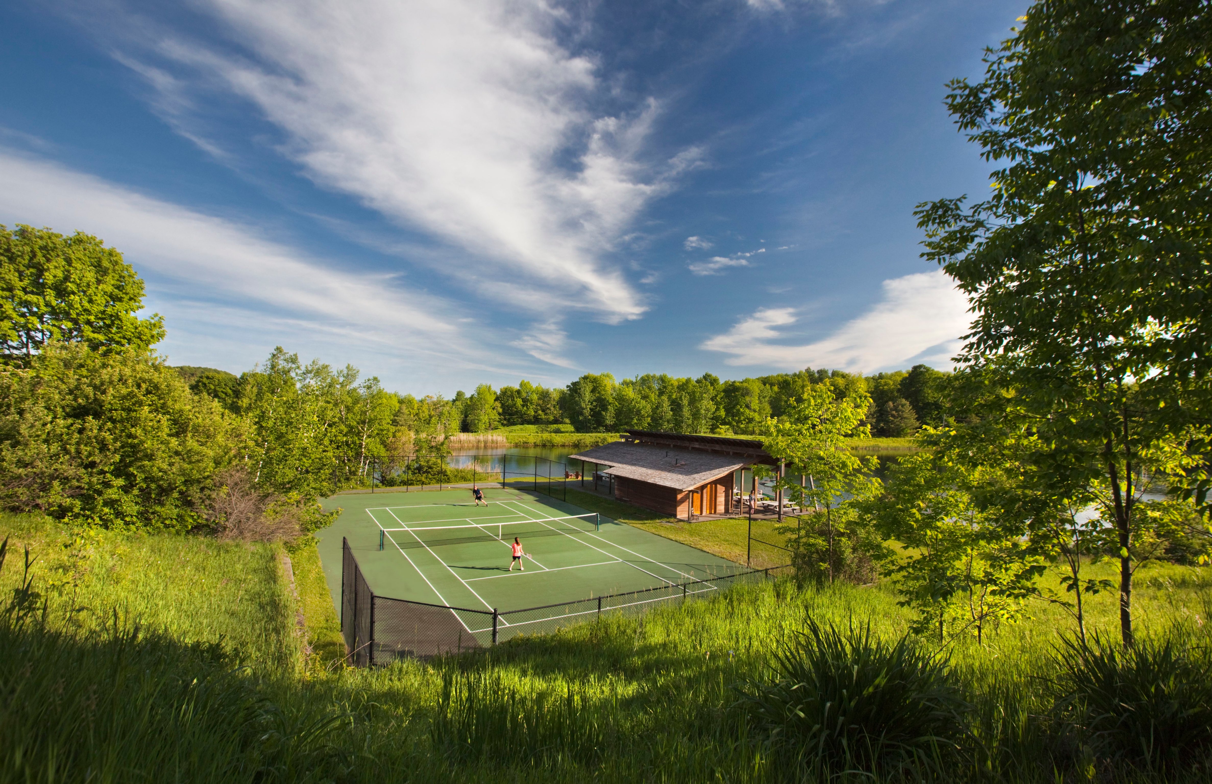 Tennis court at Twin Farms