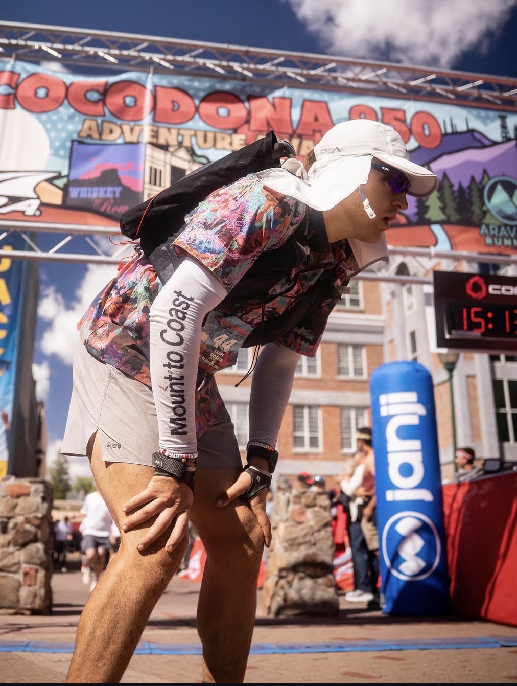 Cody Poskin at the Cocodona 250 finish