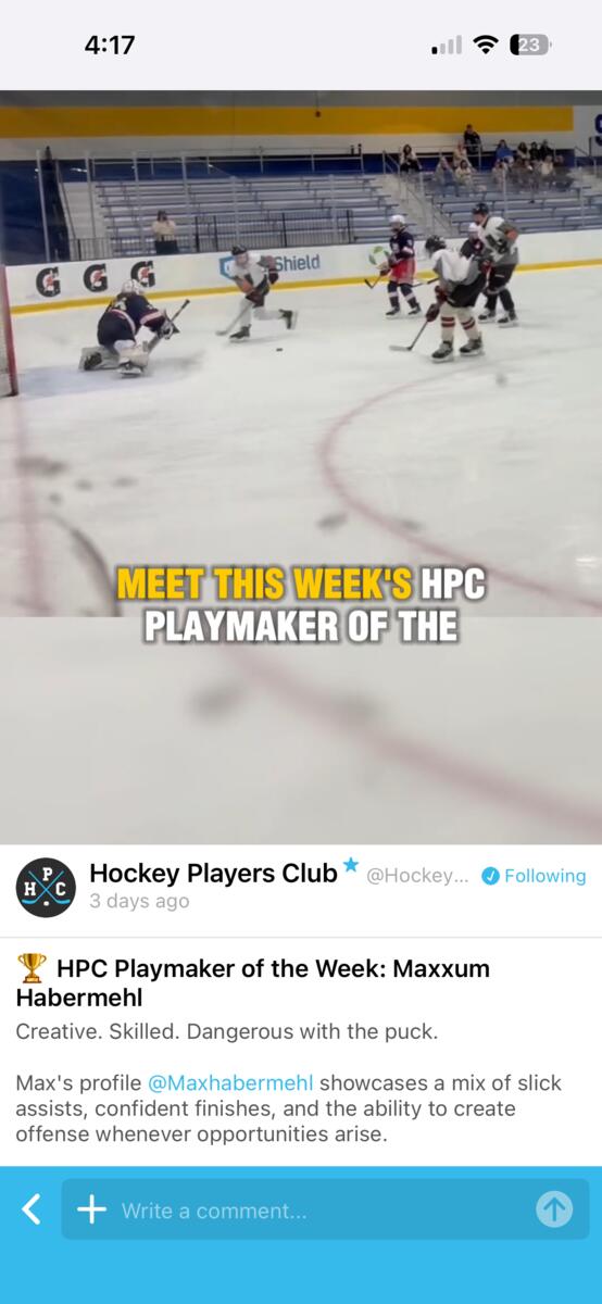 Playmaker of the Week post