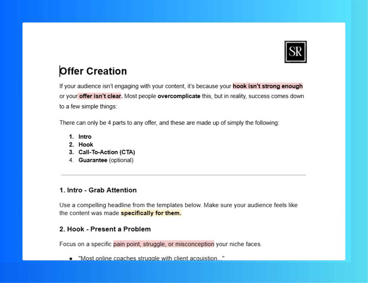 Offer Invention Offer Creation