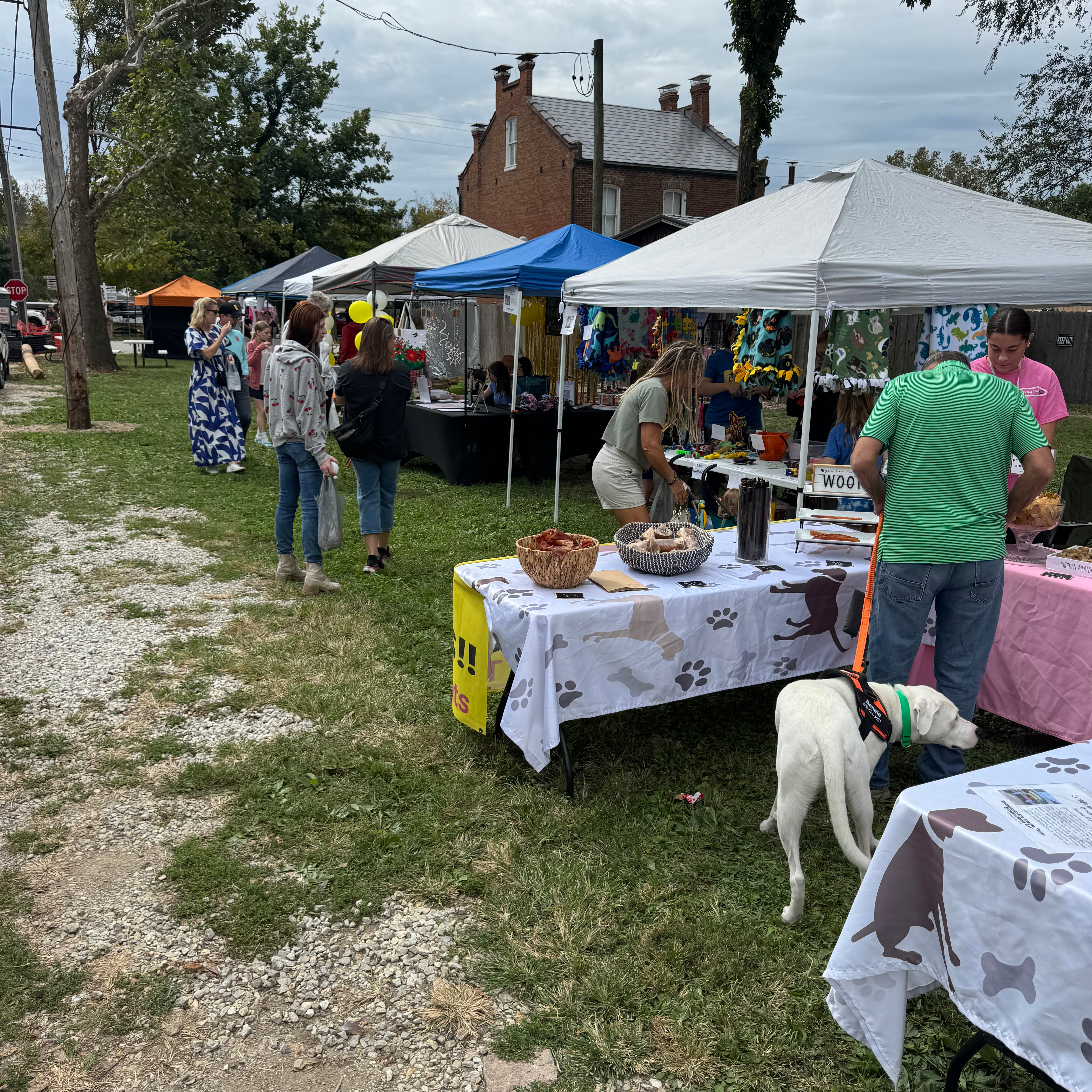 Visitors supporting young vendors in Kimmswick