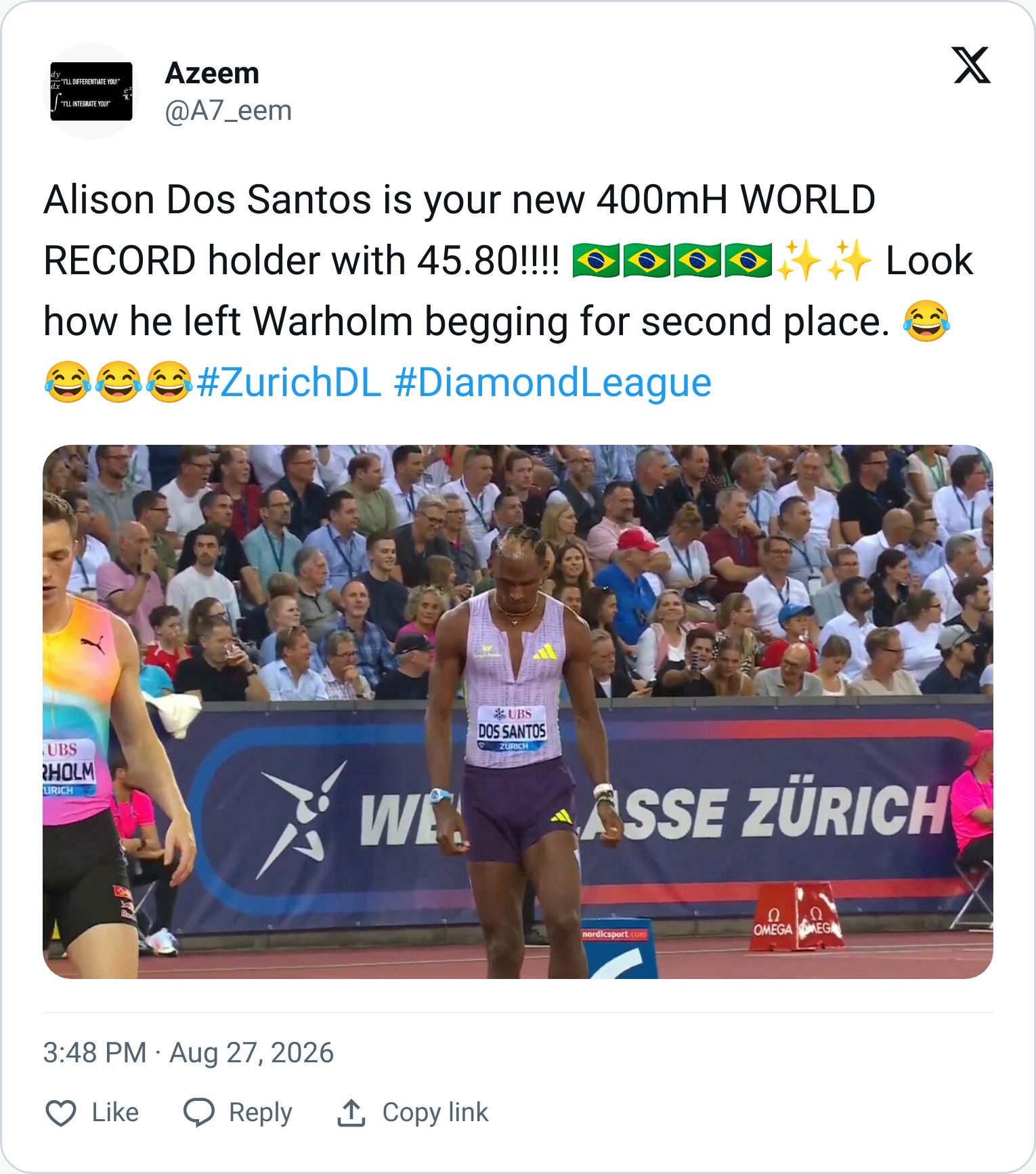 Tweet screenshot