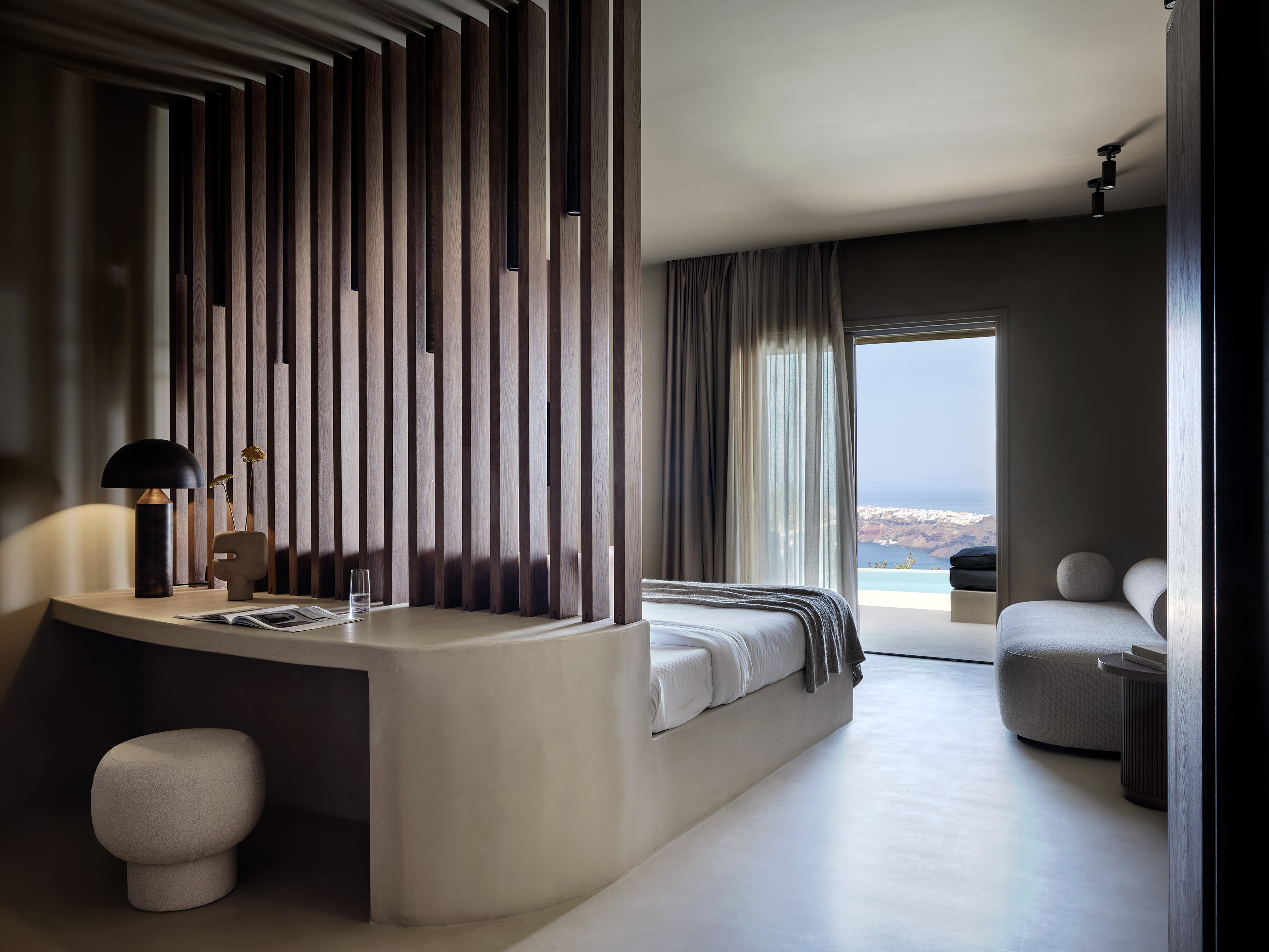 A guest suite at Andronis Concept
