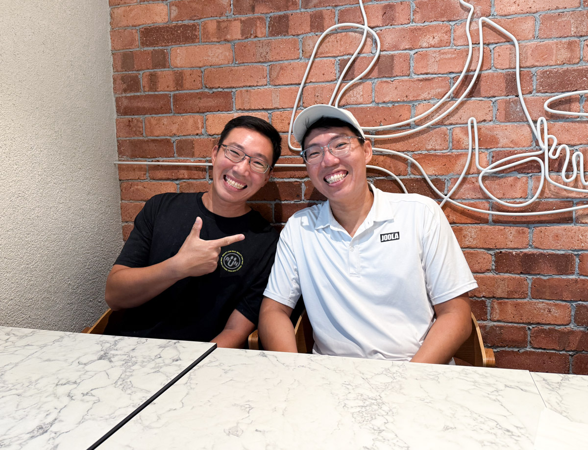 The Ong brothers Richie and Aron, two-thirds of That Pickleball Academy (Richie is older btw).