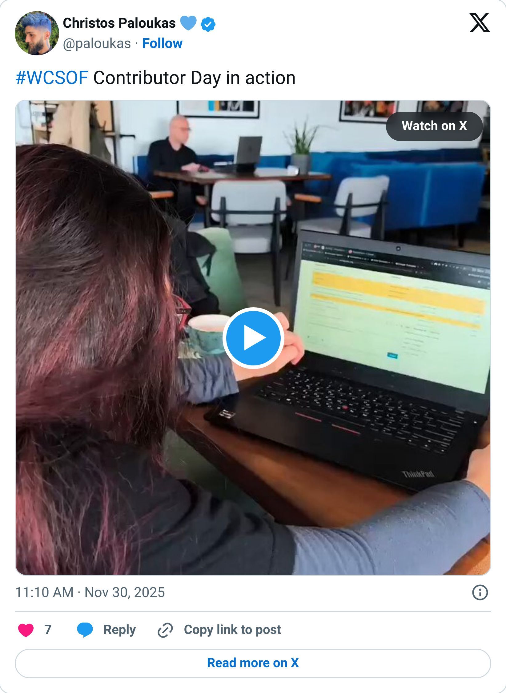 Tweet screenshot
