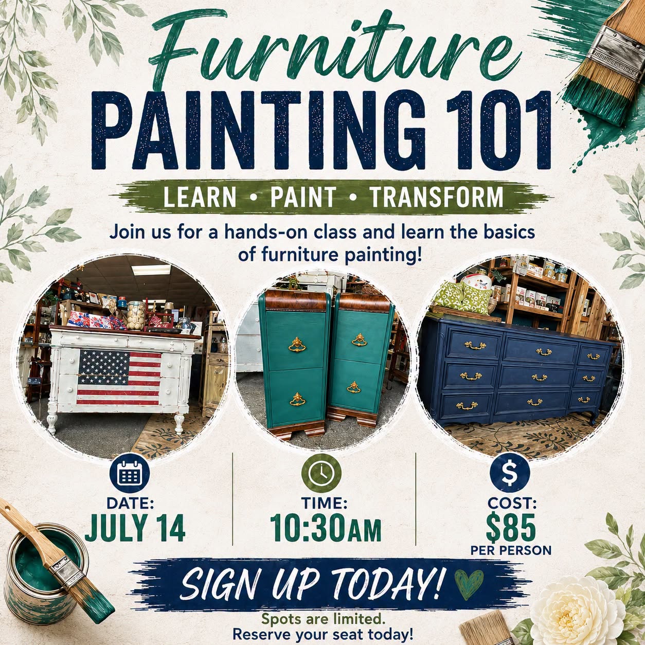 Furniture Painting July 14th