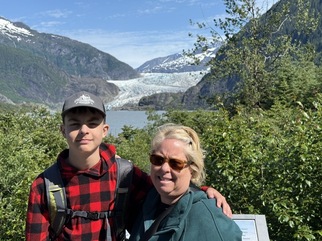 Jen Miles and Ethan in Alaska