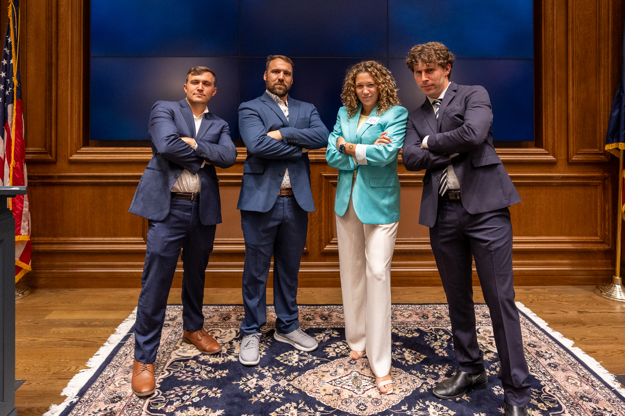 Team The Watch on stage