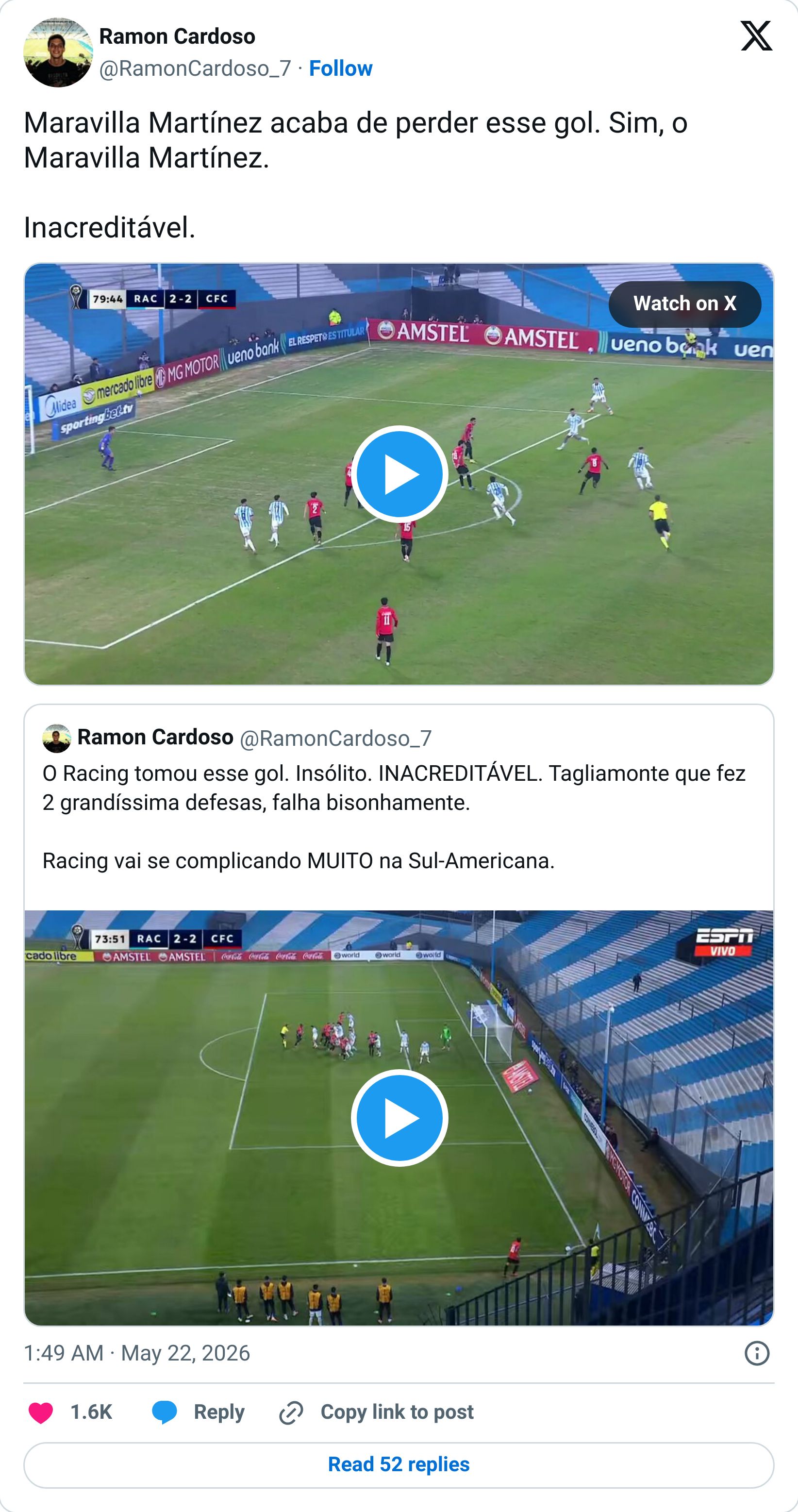 Tweet screenshot