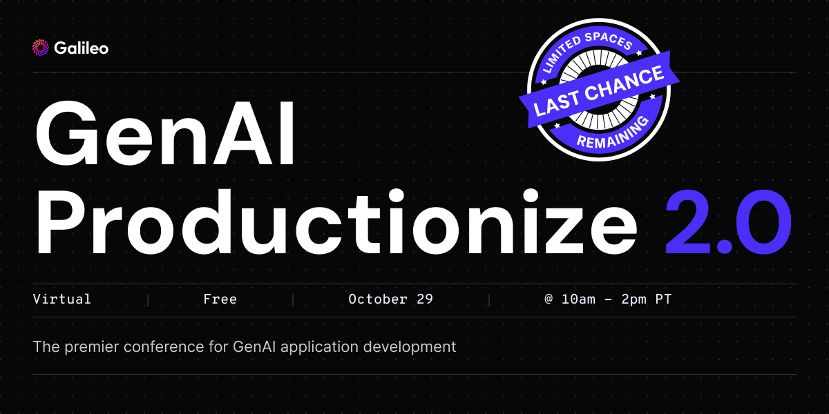You're invited to GenAI Productionize 2.0!!!!