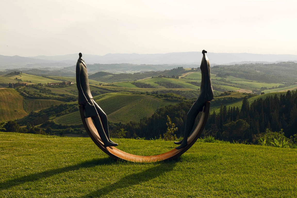 Hammock overlooking the countryside at Castelfalfi