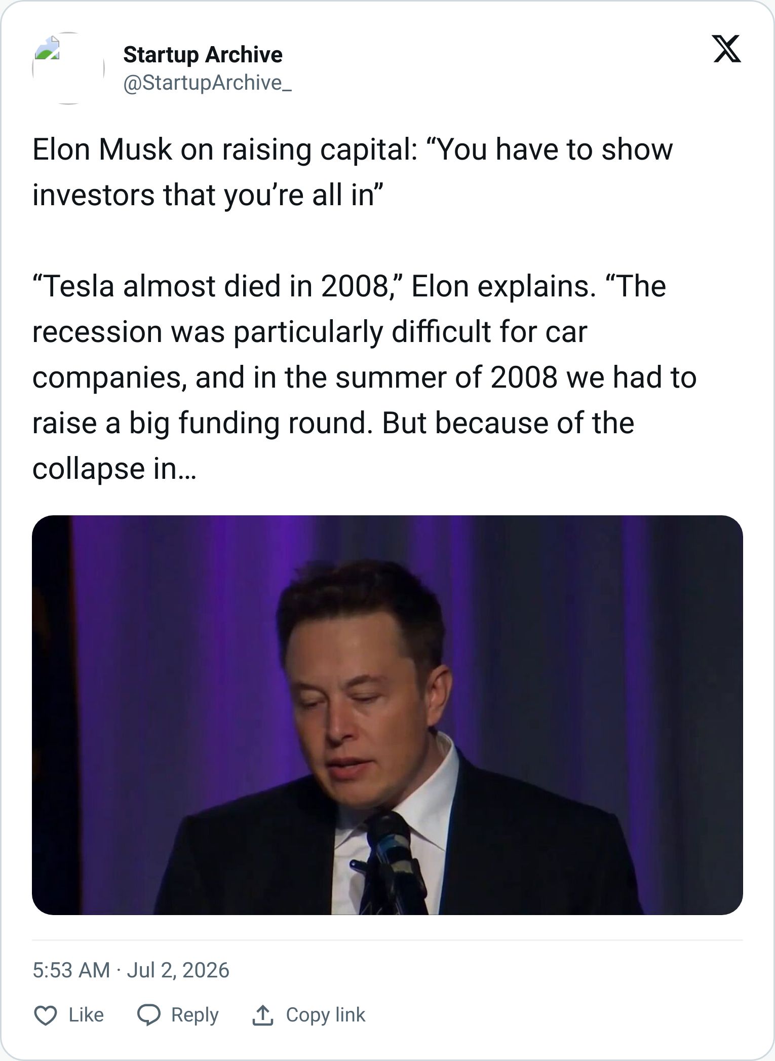 Tweet screenshot