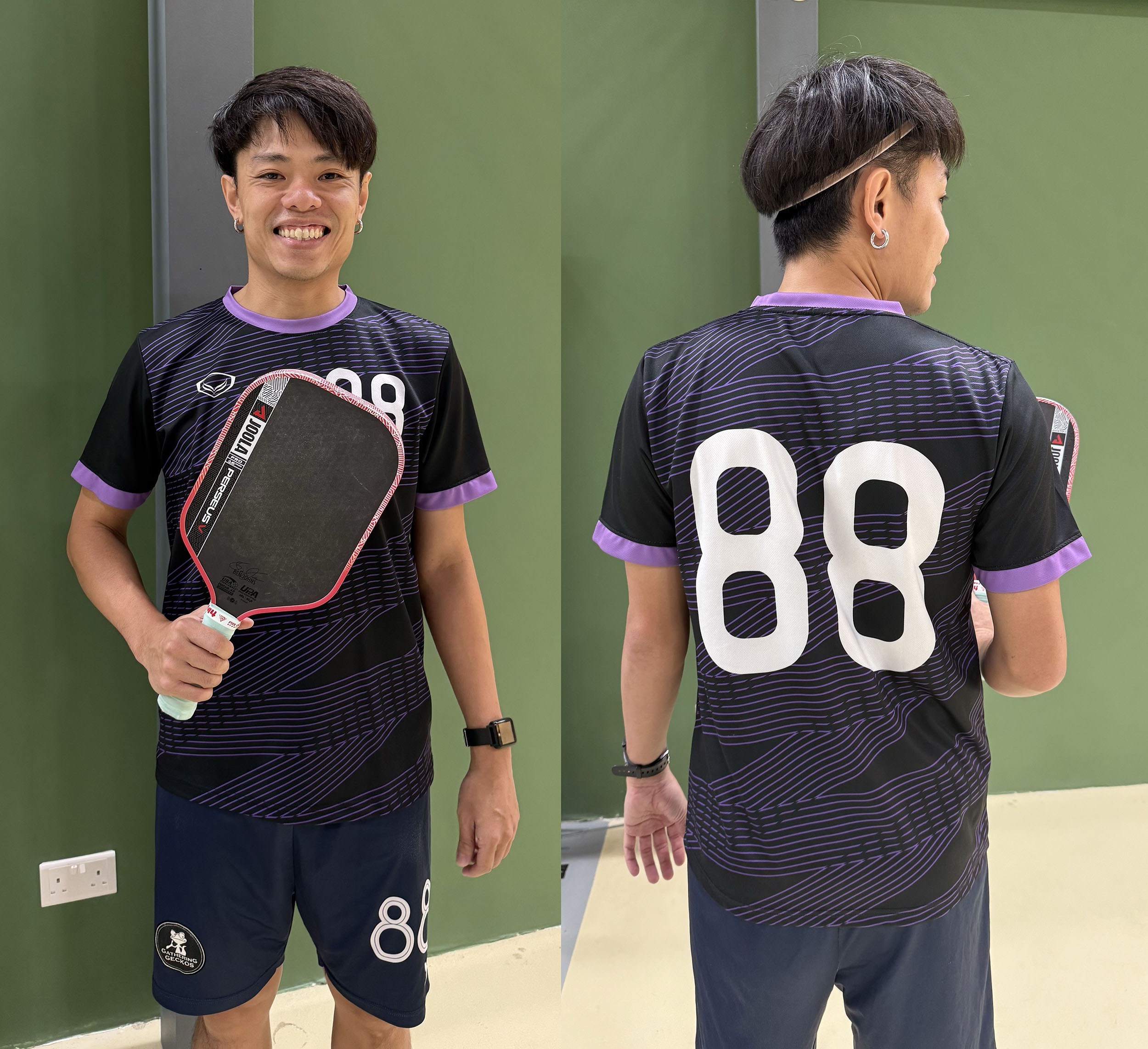 Yi Long, in his lucky Pickleball outfit (huat ah!)