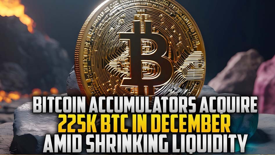 Bitcoin Accumulators Acquire 225K BTC in December Amid Shrinking Liquidity
